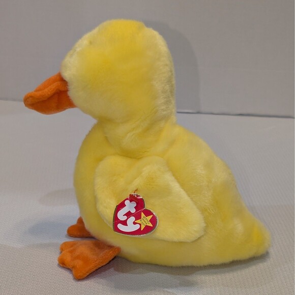 Lot of 2 TY Beanie Baby Birds Quackers Yellow Duck and Kuku White Cockatoo - Picture 3 of 14
